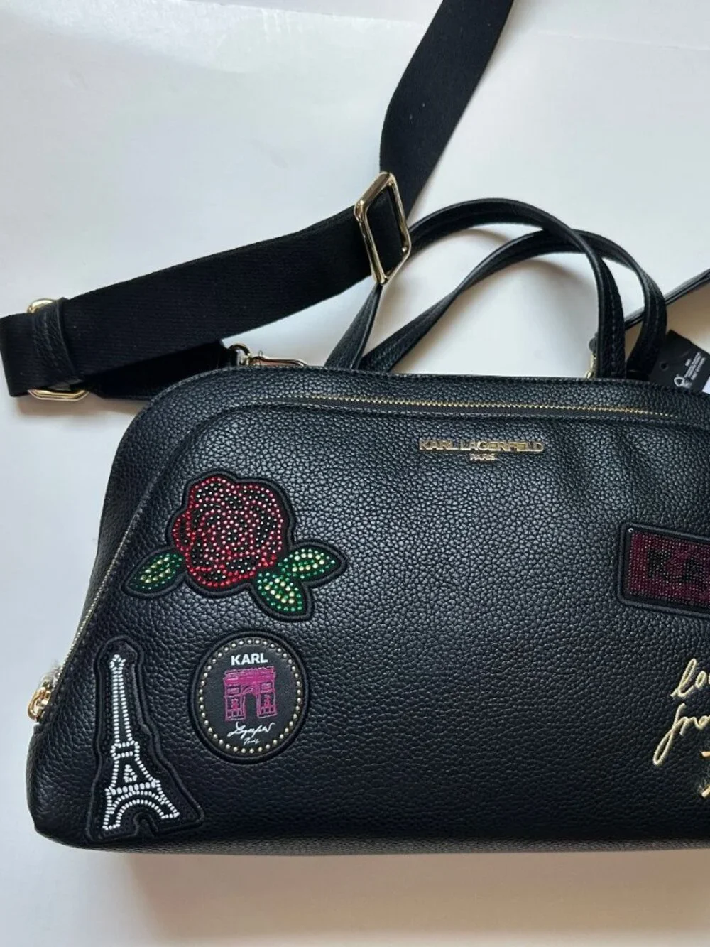NWT $248 Karl lagerfeld new style top handles satchel